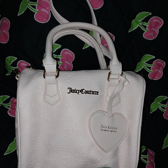 Juicy Couture Handbags - Juicy Couture Pale Pink Embossed Satchel Shoulder Bag- NWOT